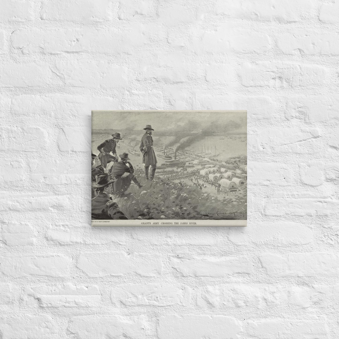 Ulysses S. Grant's Army Crossing the James River Canvas Print