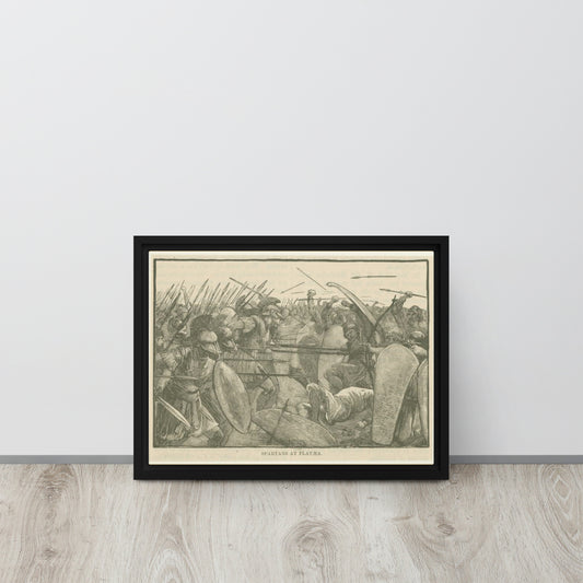 Battle of Plataea Flammarion Engraving Style Framed Canvas Print