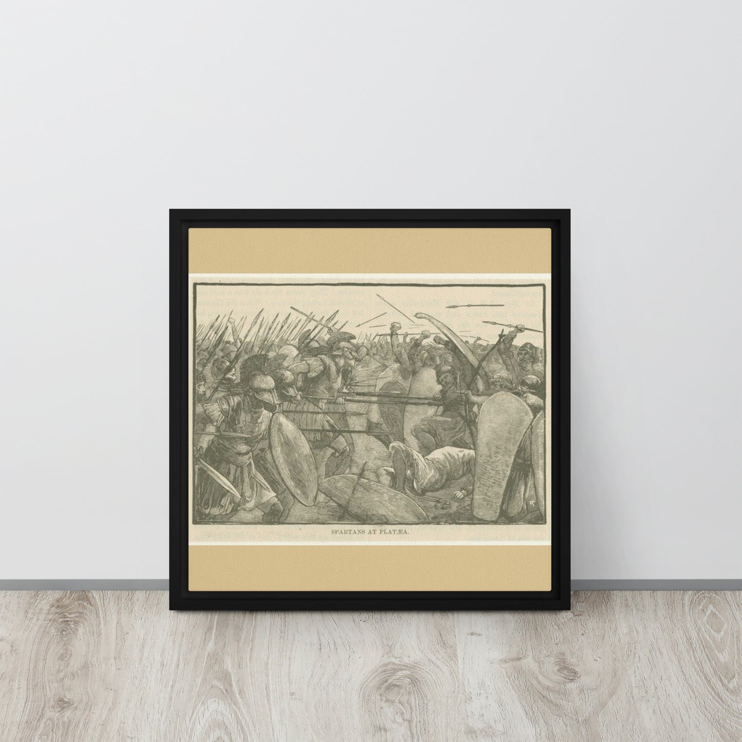 Battle of Plataea Flammarion Engraving Style Framed Canvas Print